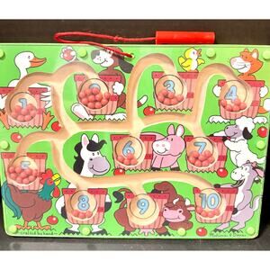 Melissa & Doug Magnetic Wand wooden Number Maze counting numbers learning